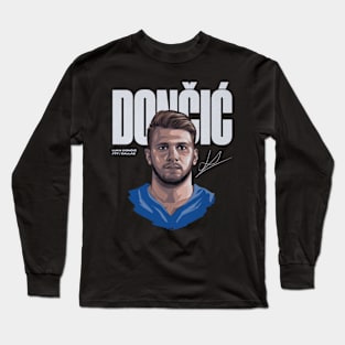 luka doncic game face Long Sleeve T-Shirt